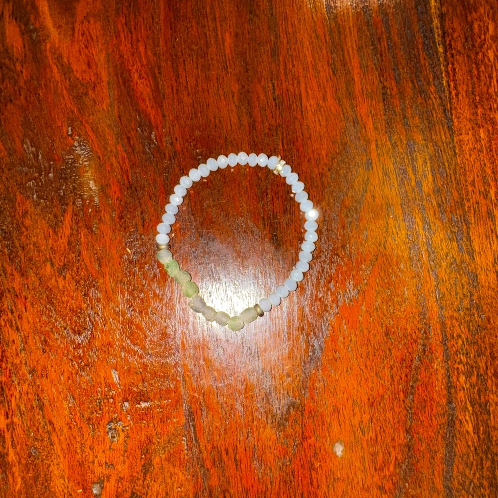 Blue Green Beaded Bracelet